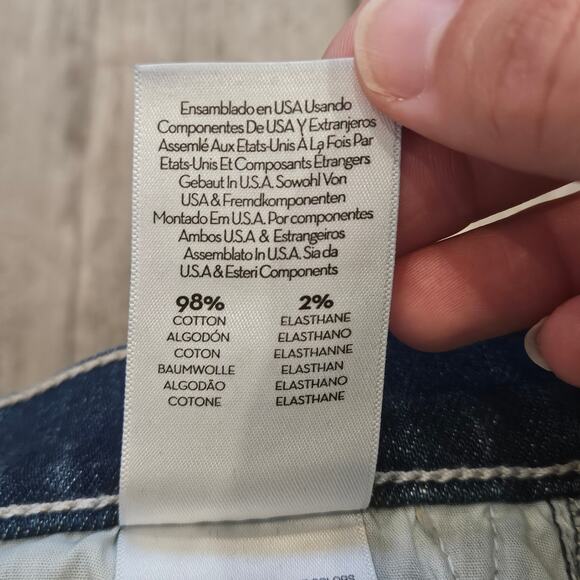 Mother “Insider Ankle Mile High” Jeans 27 Dark Wash Cropped Slim Kick Hem Urban - Picture 14 of 16